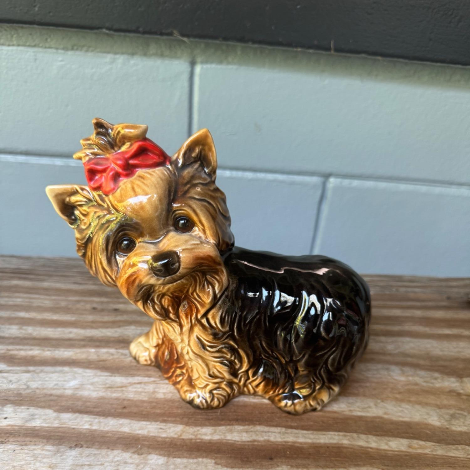 Vintage Goebel W Germany Yorkshire Terrier Yorkie Dog Figurine