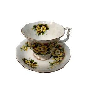 Vintage Royal Albert Primrose Bone China England cup and saucer