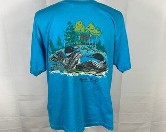 Vintage graphic Loon t-shirt Nestor Falls Canada