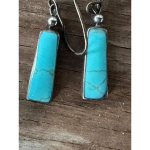 Turquoise & Sterling Silver Dangle Earrings