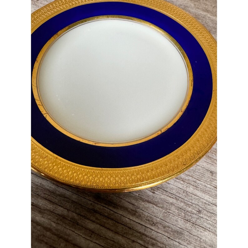 Antique Lenox Tiffany China Blue Gold Dessert Plate 5 5/8 Etsy