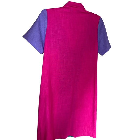 Vintage 1980's colorblock dress lightweight - image 5