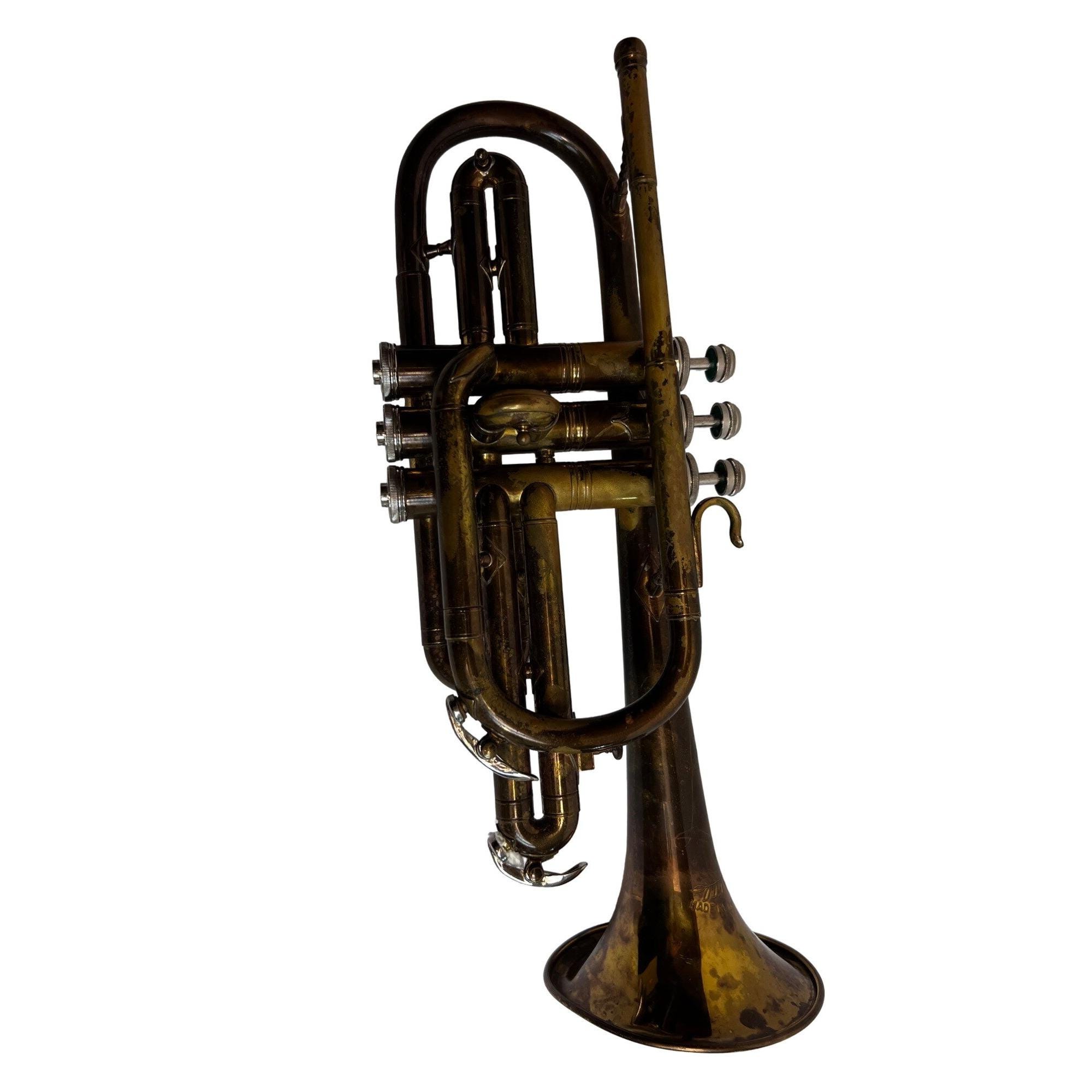 Vintage Pan American Cornet Trumpet 1950s Brass w/ Case Mouthpiece
