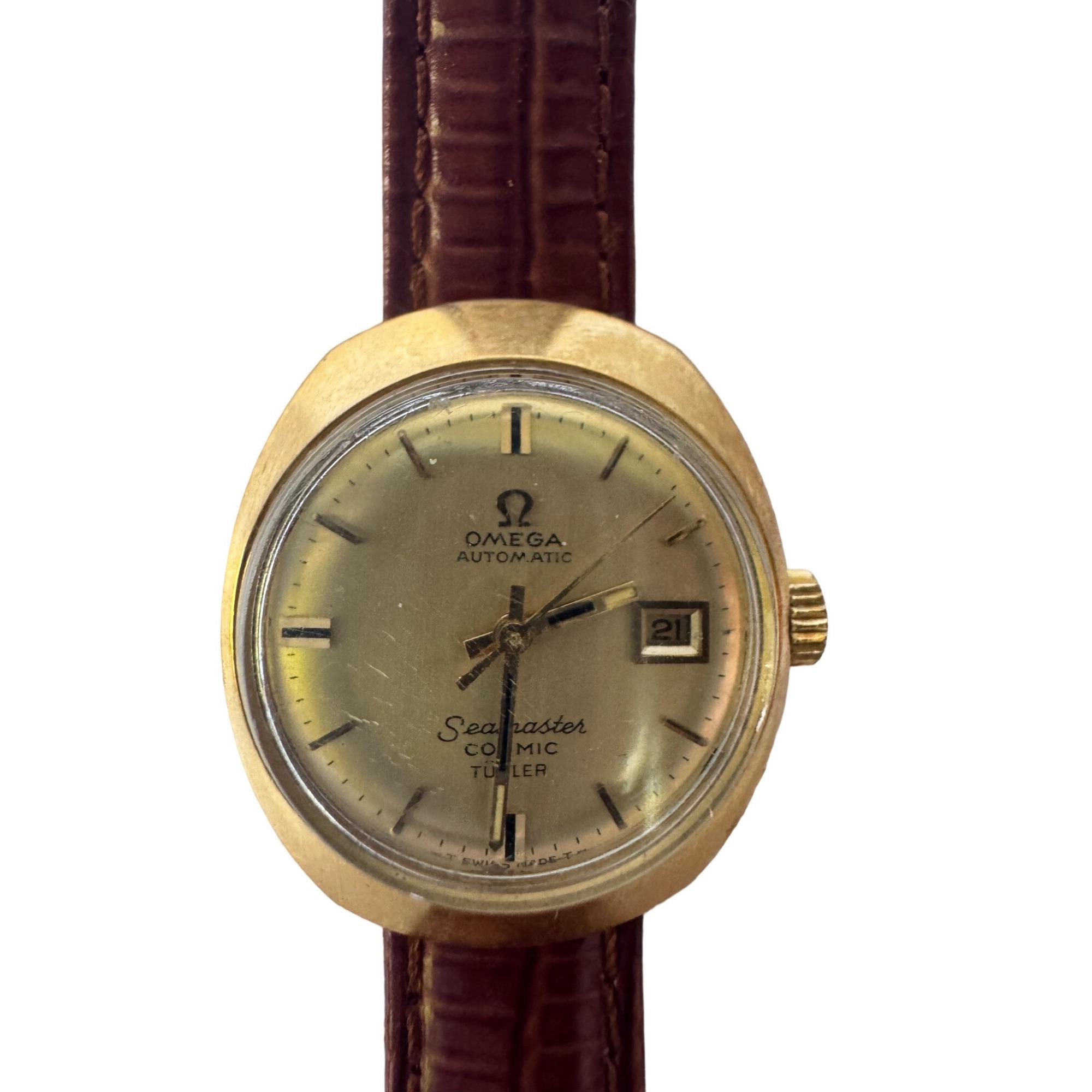 日差抜群OH済み omega Seamaster cosmic 566018 Vintage Omega Seamaster Cosmic 566018 Champagne Automatic