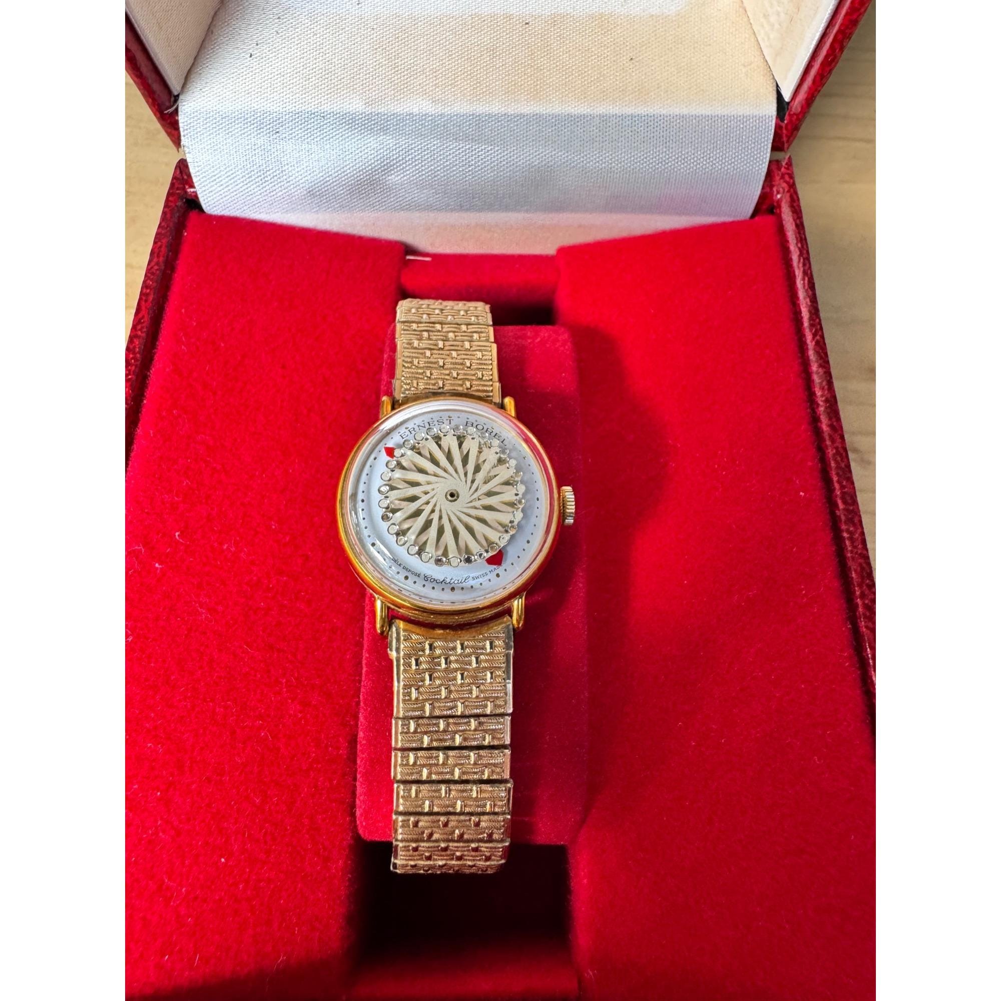 Ernest Borel Vintage Gold Textured Manual Wind Swiss Cocktail Watch 10 Microns‎ Vintage Ernest Borel Watch - Etsy main image 4