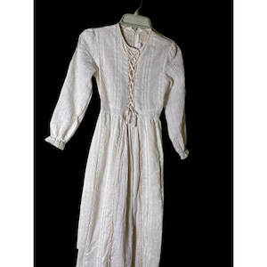 Cottage Core Hippy lace 1970s boho prairie dress Romantic