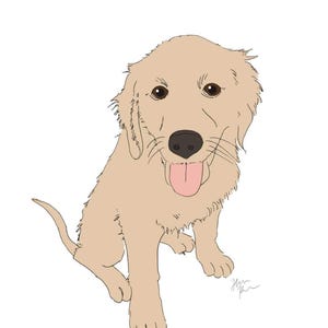 PORTRAIT D&#39;ANIMAL FAMILIER PERSONNALISÉ, dessin de votre chien, commémoratif d&#39;animal de compagnie, dessin de portrait d&#39;animal de compagnie, dessin au trait personnalisé animal de compagnie, cadeau personnalisé, perte d&#39;animal de compagnie