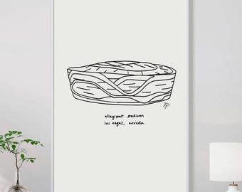 Allegiant Stadium Fan Poster, Los Vegas Raiders fan art, Raiders fan poster painting drawing print download, gift for dad Raiders tote bag