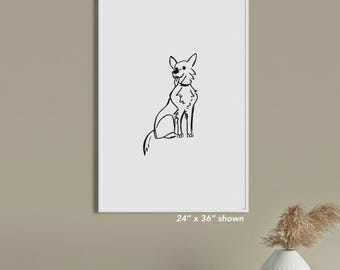 Portret van een Border Collie, tekening van een herdershond, Border Collie moeder, print van een hondenmoeder, cadeau voor hondeneigenaren, minimalistische lijntekening van een hond