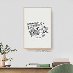 Fenway Park Boston MA Art, Red Sox Fan Art, Red Sox baseball art, Boston stadium drawing, Red Sox gift for Dad, Fenway sports art Sox fan