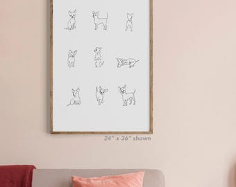 Chihuahua Kunstdruck, Chihuahua Poster, Chihuahua Drucke, Wand Kunst Chihuahuas, Haustier Gedenkgeschenk, Haustier Liebhaber Geschenk, Chihuahua Mutter Geschenk, Haustier Kunst
