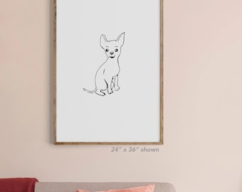 Chihuahua Art Print, Chihuahua Poster, Chihuahua Drucke, Wand Kunst Chihuahuas, Haustier Gedenkstätte, Haustier Liebhaber Geschenk, Chihuahua Mama Geschenk, Haustier Kunst