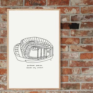 Kauffman Stadium Kansas City Royals baseball poster, KC Royals fan art poster, KC Royals art for dad, Kansas City Missouri baseball art Dad