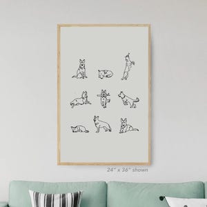 German Shepherds Dog Print, Dog Lover Best Gift, German Shepherds Wall Art, German Shepherds Line Drawing, Animal Art, German Shepherds gift