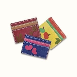 CUSTOM FELT WALLETS. handmade felt wallets/cardholders