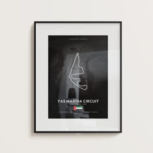 Yas Marina Motorsport Circuit Print Set Light and Dark Racing Poster Wall Art Printable Car Enthusiast Gift Motorsport Decor