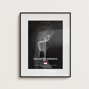 Monaco Motorsport Track Poster Collection Light and Dark Racing Circuit Wall Art Printable Racing Car Gift Motorsport Decor Prints