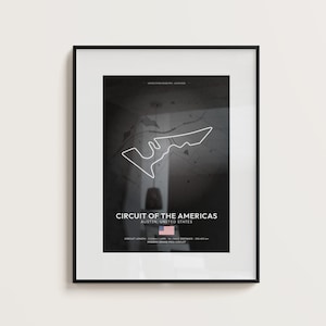 Circuit of the Americas Motorsport Track Poster Collection Light and Dark Racing Circuit Wall Art Printable Racing Car Gift Motorsport Decor
