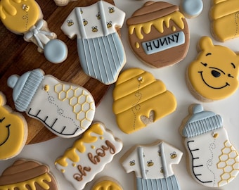 Custom Decorated Sugar Cookies | Winnie The Pooh, Baby Shower