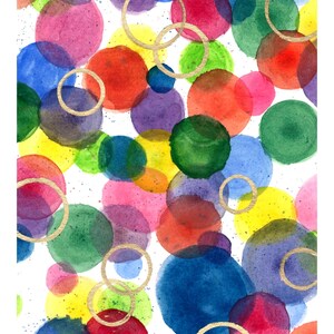 Rainbow Bubbles Digital Art Print