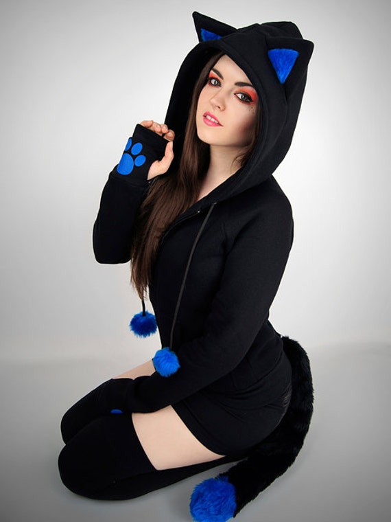 Sweat à Capuche En Coton Avec Oreilles De Chat Pour Femme, Sweat à Capuche Surdimensionné En Fourrure Pour Femme, Sweat à Capuche Animal Avec Oreilles Unies, Pull à Capuche Mignon Pour Adolescentes