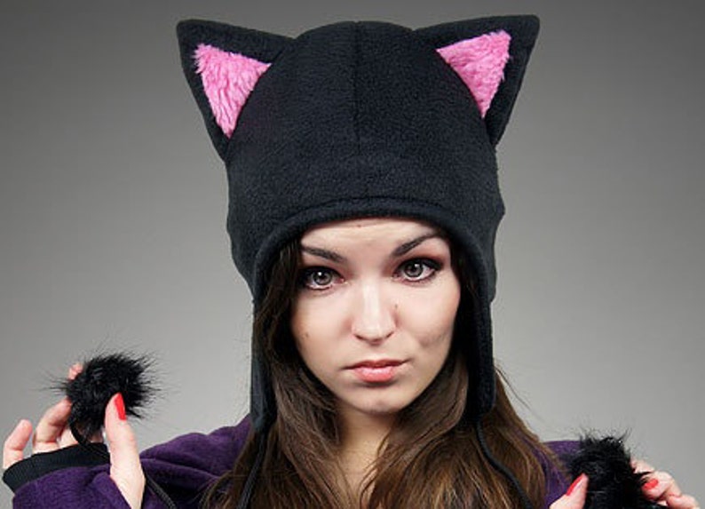 Cap cat видео. Шапки зимние с ушами животных. бини с ушками. розовая меховая шляпа. cap cat.