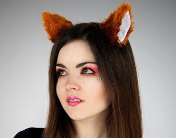 Fox Ginger Ears White Cosplay Kawaii Anime Harajuku Sweet Nerd Etsy
