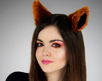 Cat ears kitty ginger black cosplay kawaii anime harajuku sweet nerd petplay