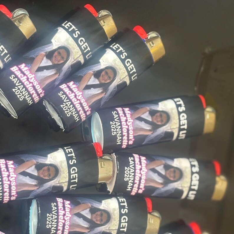 Custom Photo Lighters: Personalized BIC Lighters, Adult Party Favors image 4