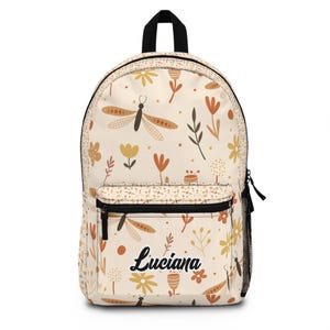 Personalized backpack, dragonfly backpack , dragonfly pattern Backpack ,back to school, Pre-k Grad school,high school