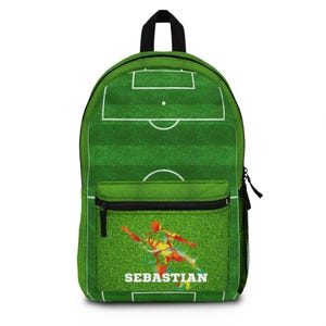 Soccer backpack , Custom futbol pattern Backpack ,back to school, soccer bag , Pre-k Grad school, high school, Personalized backpack