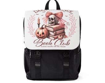 Coquette dark romance boekenclub Casual schouderrugzak, leesgrage tas, schedelrugzak, boekentas, rugzak met gotisch patroon, laptoprugzak
