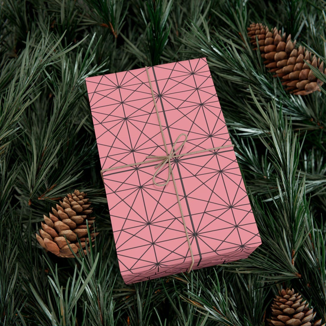 Anime Wrapping Paper , Pink Checkered Bamboo Kimono Wrapping Paper ...