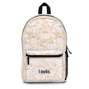 Personalized Pumpkin backpack , pumpkin gold backpack, pattern Backpack,back to school,Pre-k Grad school,high school, kids backpack