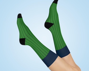 Anime Crew Socks, love huntress pattern socks, demon socks, anime socks, cosplay socks, christmas gift, one size socks