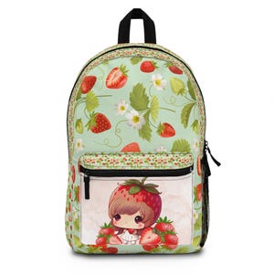 Kawaii Strawberry Backpack | Cute Pink Bag for Girls, Teens, Toddlers, Moms | Strawberry School Bag | Kawaii Gift for Her