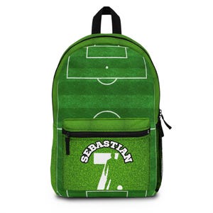 Sac à dos personnalisé style football | Sac d'école de sport cool pour enfants, adolescents, fans de football | Cadeau pour les amateurs de football, garçons et filles | Sac de futbol