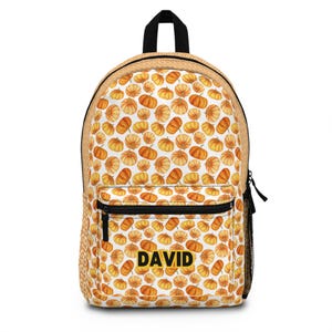 pumpkin backpack , watercolor pumpkin bag, pattern Backpack ,back to school, Pre-k Grad school,high school, Personalized backpack