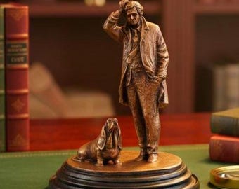 Statua del tenente Colombo, statuetta del detective, trofeo della polizia, regalo per i fan della serie cult, oggetto da collezione.