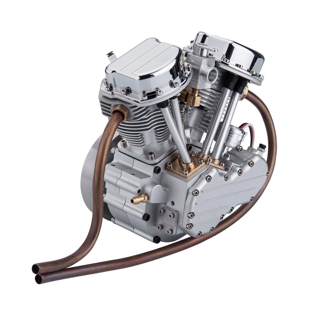 18cc V-twin V2 Engine Four-stroke Air-cooled Motorcycle RC Gasoline ...