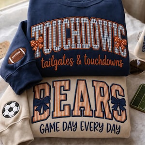 Bluza z aplikacją Varsity, spersonalizowana nazwa szkoły, okrągły dekolt, haftowana naszywka z napisem „College Spirit”
