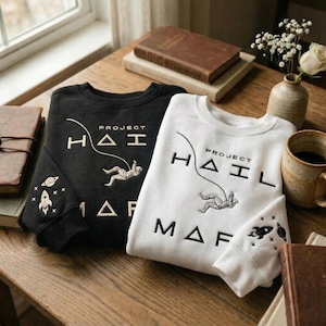 Embroidered Erid Planet Project Hail Mary Shirt, Rocky Amaze Amaze Amaze Embroidery Shirt, Sci-fi Fantasy Bookish Sweater, Book Lovers Gift