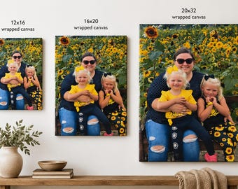 Custom Family Photo Canvas Print | Personalized Wall Art, Ready to Hang