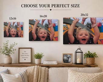 Custom Photo Canvas Print | Personalized Pictures, Family, Pet Memorial Keepsake