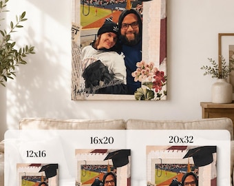 Custom Graduation Photo Canvas Print – Personalized Graduation Gift – Senior Picture Canvas – Graduation Party Decor