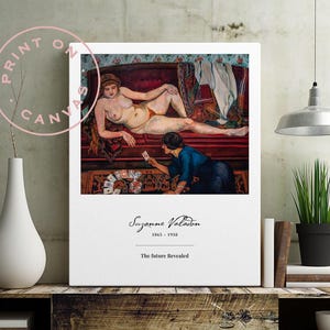 Suzanne Valadon: O futuro revelado – Arte de Suzanne Valadon, arte de parede em tela, pôster de Suzanne Valadon, impressão em tela esticada