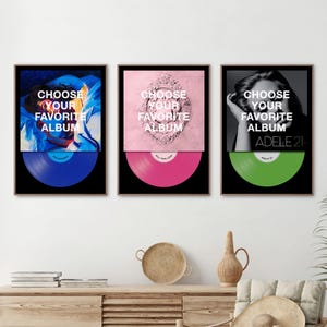 Custom Vinyl Album Cover Set - Custom Vinyl Color Posters, Music Album Cover, Gift for Music Lovers, Music Album Poster, Personalized Gift