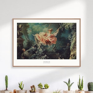 The Swing - Jean-Honoré Fragonard, Famous Art Prints, Rococo Painting, Romantic Garden Decor, French Classical Art, Minimalist Poster