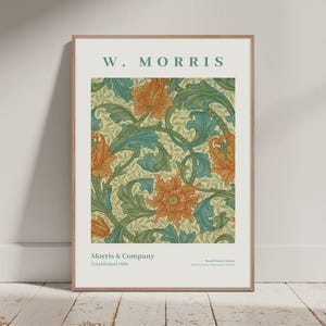 William Morris Print - Single Stem Print, William Morris Poster, Vintage Textile Pattern, Botanical Wall Art, Tapestry Pattern Wall Art