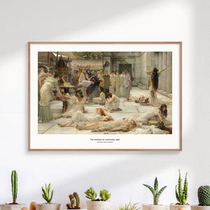 The Women of Amphissa - Sir Lawrence Alma-Tadema, Famous Art Prints, Vintage Prints, Neoclassical Painting, Exotic Vintage Decor